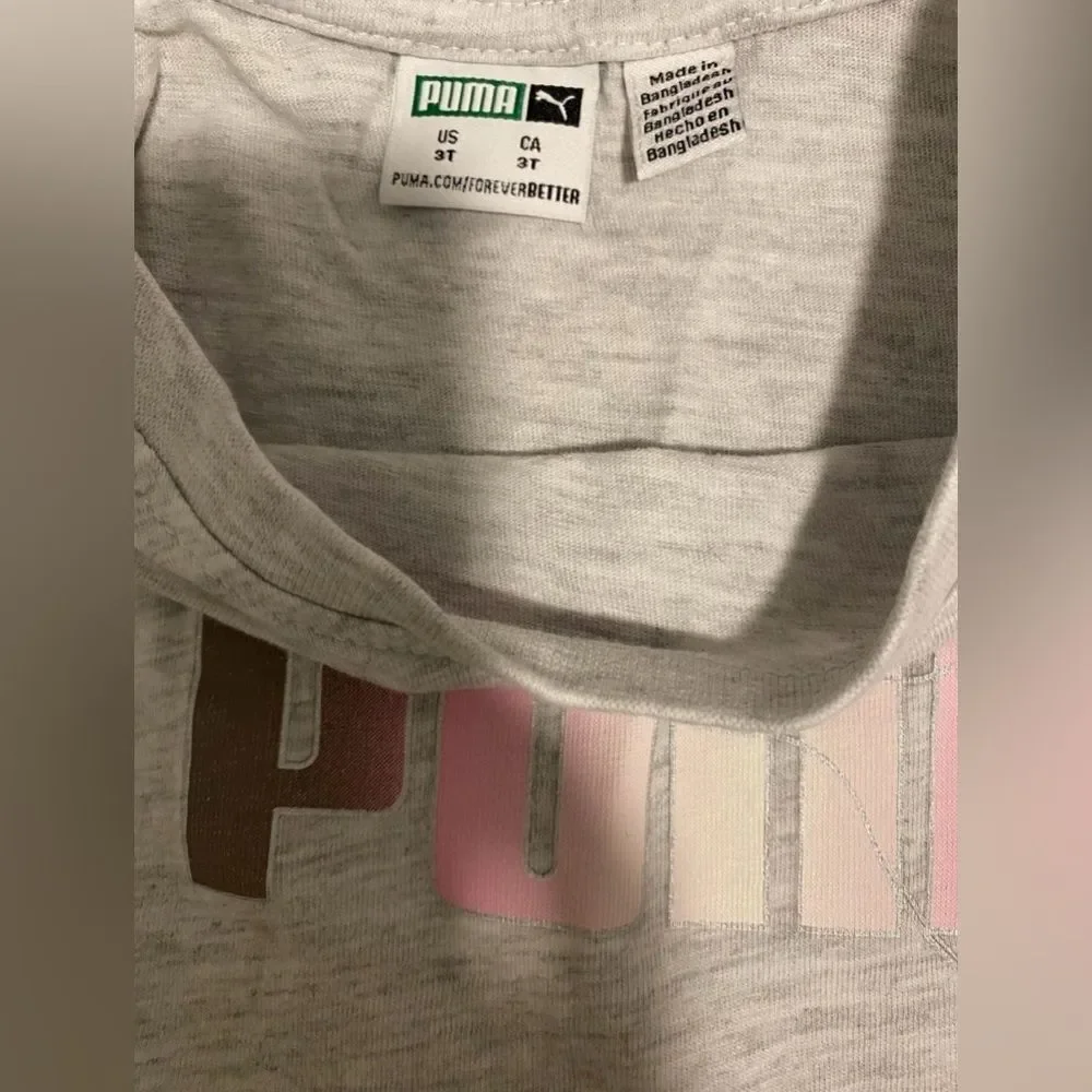 Puma 3T Gray Top with Pink Shorts - Picture 3 of 4
